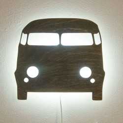 drewniana lampka autobus